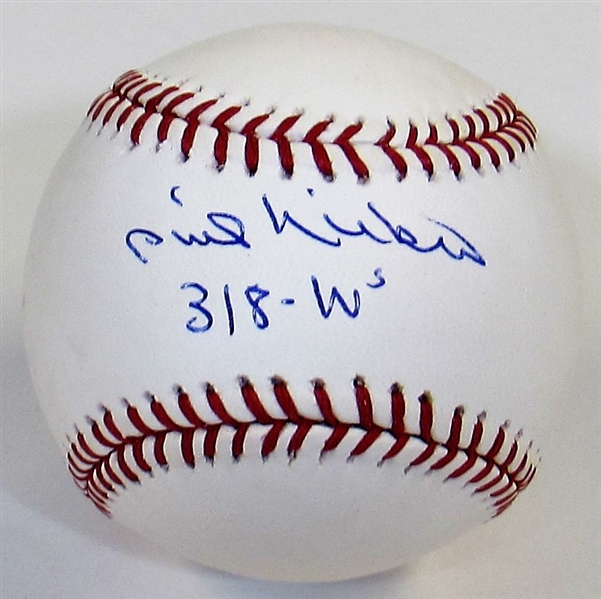 Phil Niekro Single Signed Baseball - Authenticated.