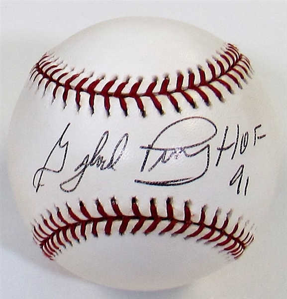 Gaylord Perry Single Signed Baseball PSA Authenticated.