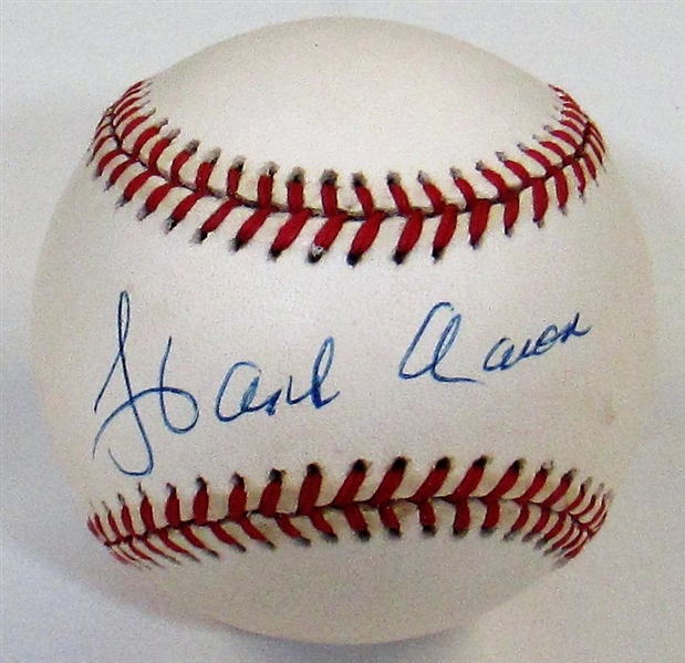 Hank Aaron Single Signed Baseball JSA Authenticated.