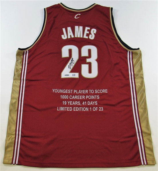 lebron james signed cleveland jersey