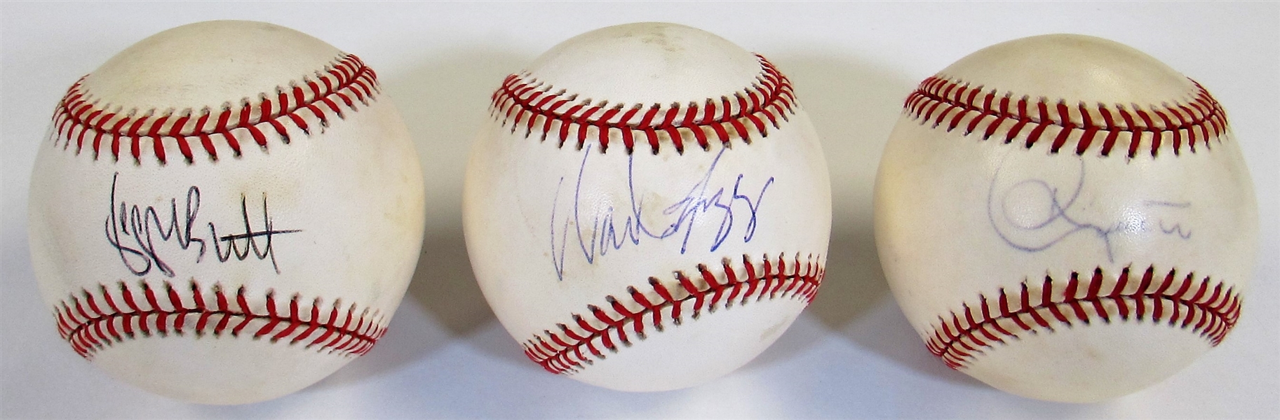 George Brett - Paul Molitor - Wade Boggs Signed Baseballs