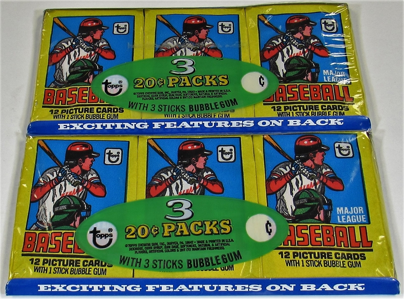 Lot Of 2- 1979 Topps Baseball Grocery Tray Of 3 Packs