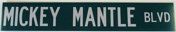 Mickey Mantle Blvd. Street Sign 36 x 6 from Commerce, Oklahoma