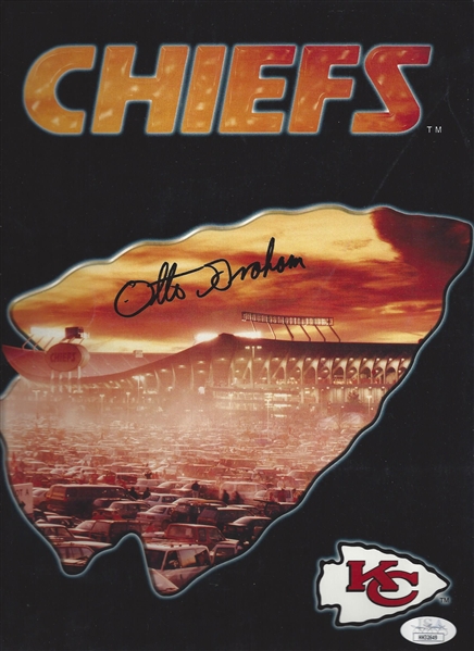 Otto Graham Signed Kansas City Chiefs Media Folder JSA