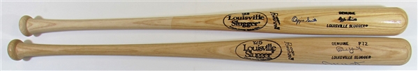 1980-83 Robin Yount GI & Ozzie Smith Replica Signed Bats- JSA