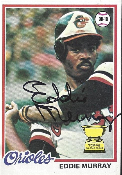1978 Topps Eddie Murray Signed Rookie Card - JSA