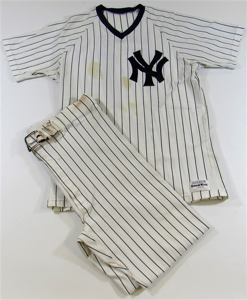 Jerry Lumpe Game Worn NY Yankees Old Timers Game Jersey-Pants-Belt