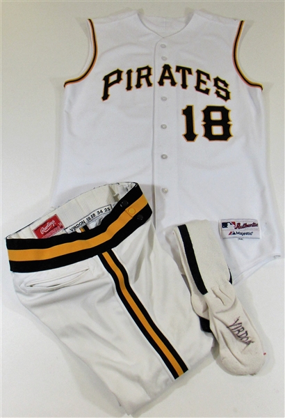 Bill Virdon Pittsburgh Pirate Coaching Uniform - Jersey-Pants Stirrups 