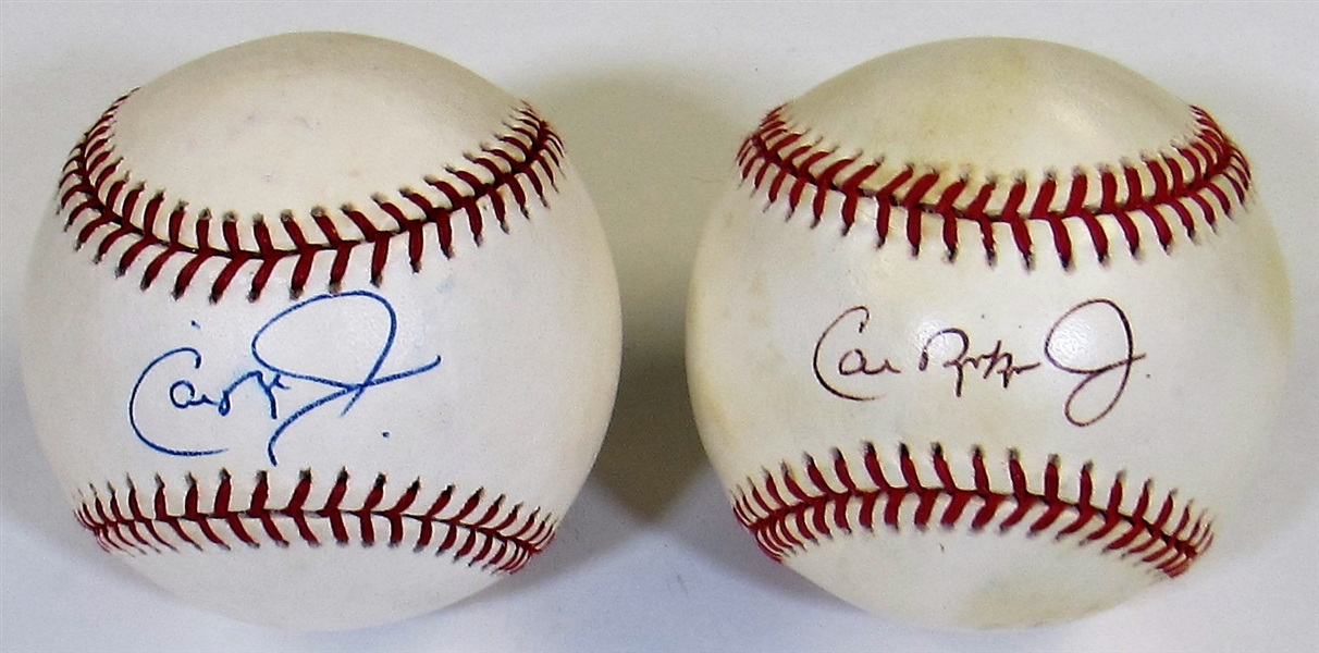 Lot of 2-Cal Ripken Single Signed Baseballs 