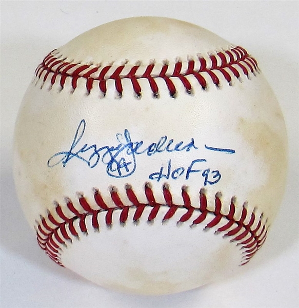 Reggie Jackson Single Signed HOF 93 Baseball PSA