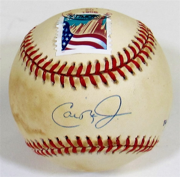 Cal Ripken Jr. Single Signed Stamped Baseball