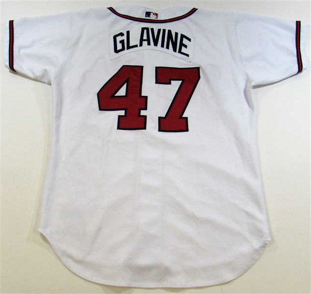2002 Tom Glavine Game Used Home Atlanta Braves Jersey