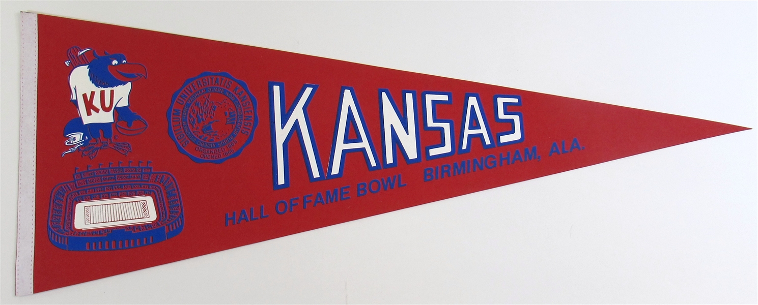 1981 Hall Of Fame Bowl KU Pennant