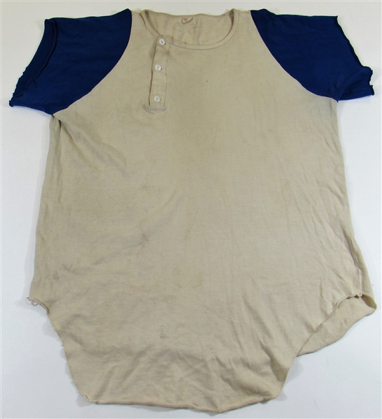 DON DRYSDALES (CIRCA 1960S LOS ANGELES DODGERS GAME WORN UNDERSHIRT WITH EXCELLENT WEAR DRYSDALE COLLECTION