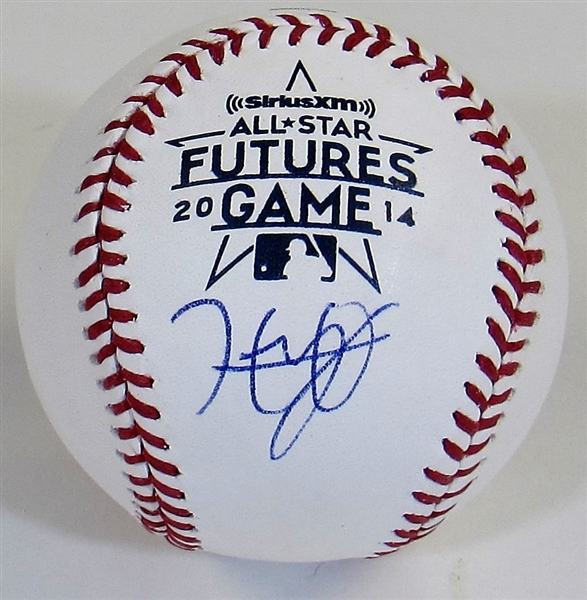 Henry Owens FB BB Signed MLB Baseball HZ559692