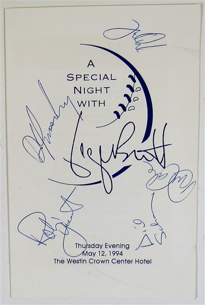 George Brett - A Special Night Program W/ 6 Autographs