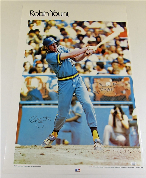 Robin Yount Signed 35 x 23 Poster - JSA