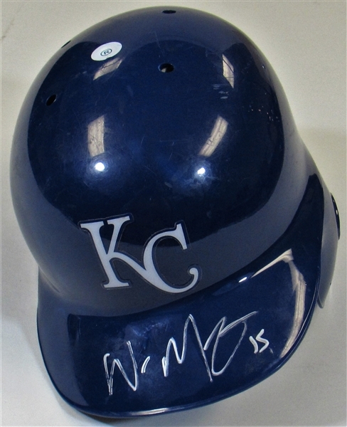 Whit Merrifield Signed MLB Kansas City Royals Helmet JC232131