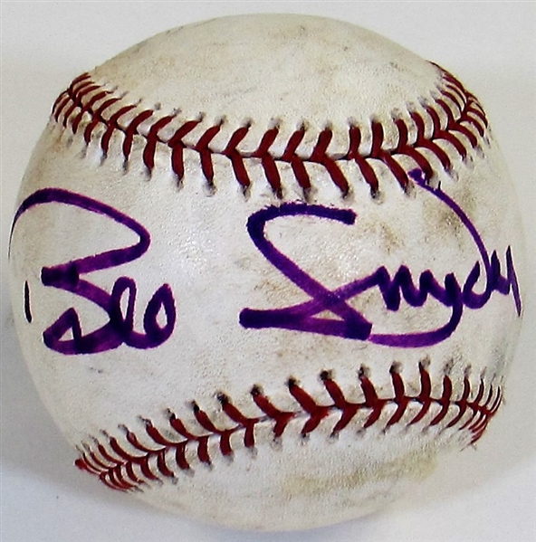 Bill Snyder Signed K-State Baseball in Purple