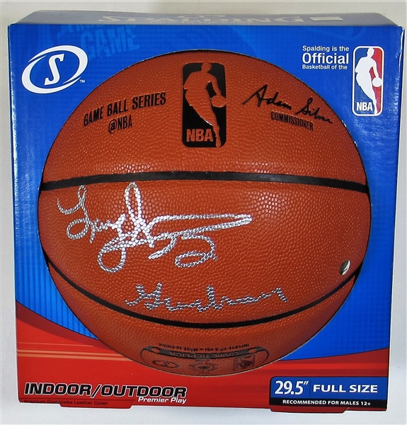 Larry Johnson Signed NBA Basketball - Steiner