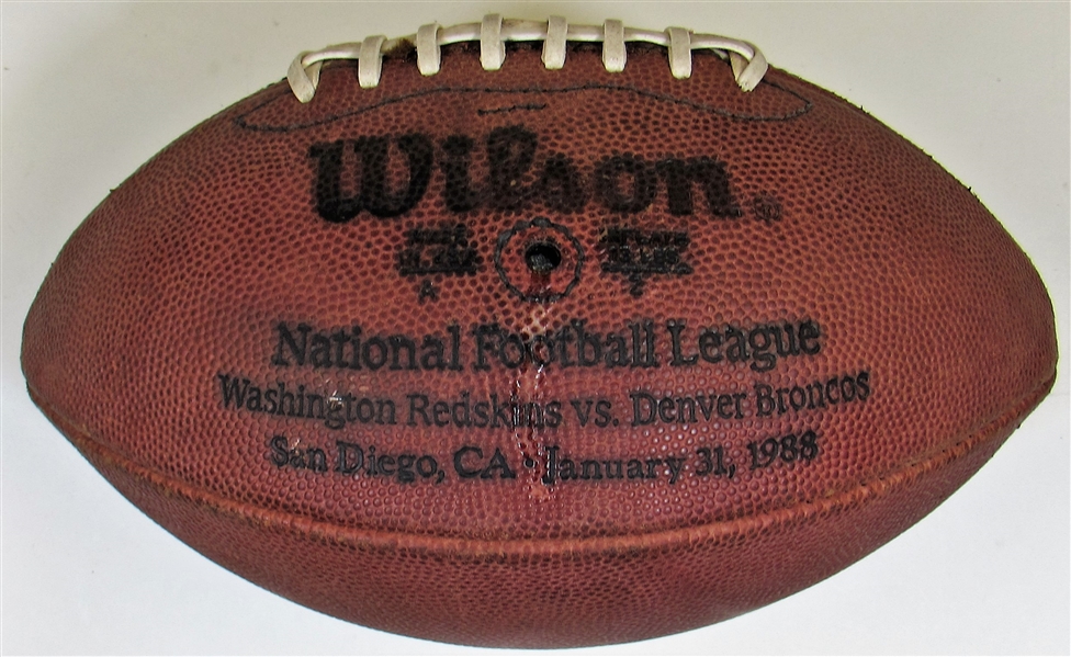 Super Bowl XXII Game Ball Denver vs Washington 1-31-1988
