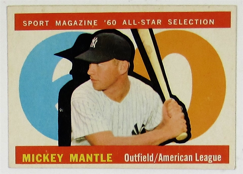 1960 Topps Mickey Mantle All-Star Card