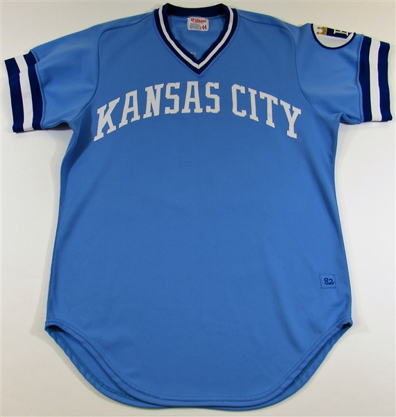 1982 Vida Blue Game Used & Signed Kansas City Royals Jersey