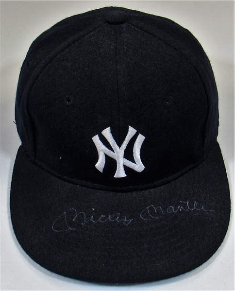 Mickey Mantle Signed NY Yankees Cap - Full JSA Letter