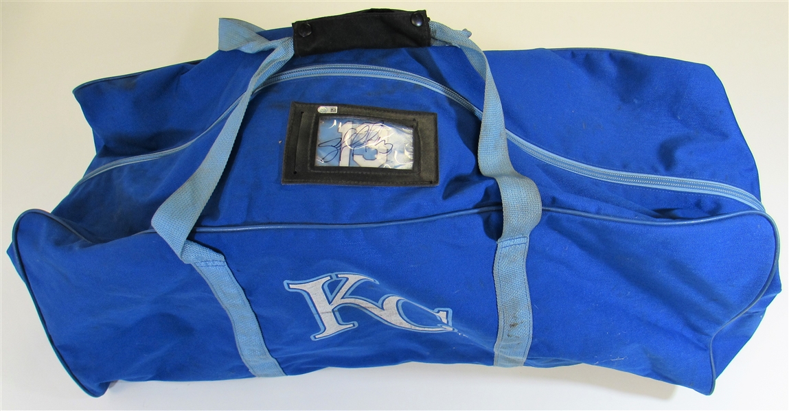 Salvador Perez Kansas City Royals Signed Travel Bag