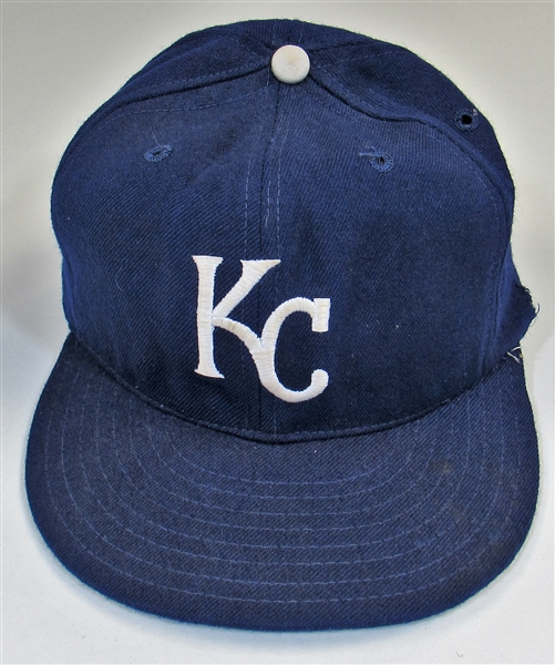  1991-92 Brent Mayne Game Used Kansas City Royals Cap
