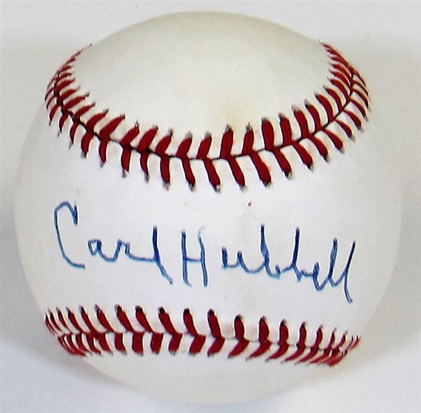 Carl Hubbell Signed MLB Baseball - JSA