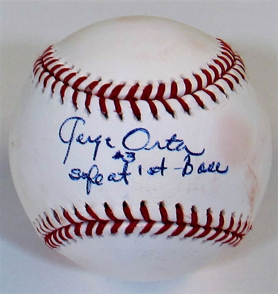 Jorge Orta Signed 1985 WS Baseball 