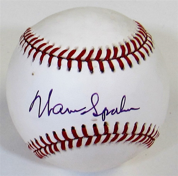 Warren Spahn Signed MLB Baseball - JSA