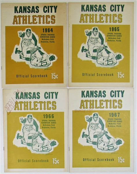 Kansas City Athletics 1964 -1967 Spring Traning Program Lot of 4