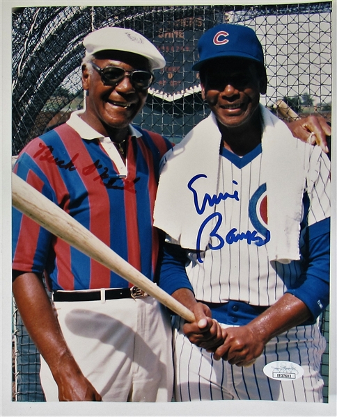 Ernie Banks & Buck Oneil Signed 8x10 Photo