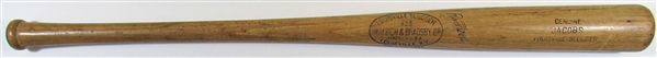 1954-55 Spook Jacobs Game Used Bat