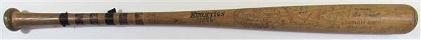 Bill Tuttle Game Used Bat & Signed 1956 Kansas City Athletics