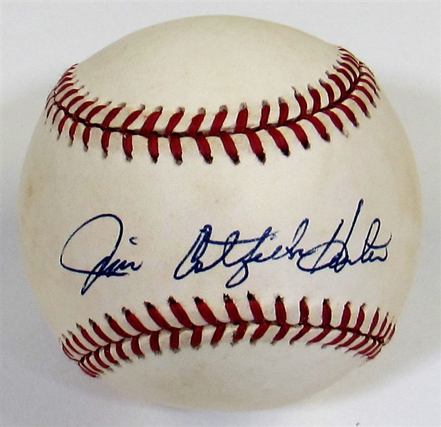 Jim Catfish Hunter Signed Baseball - JSA