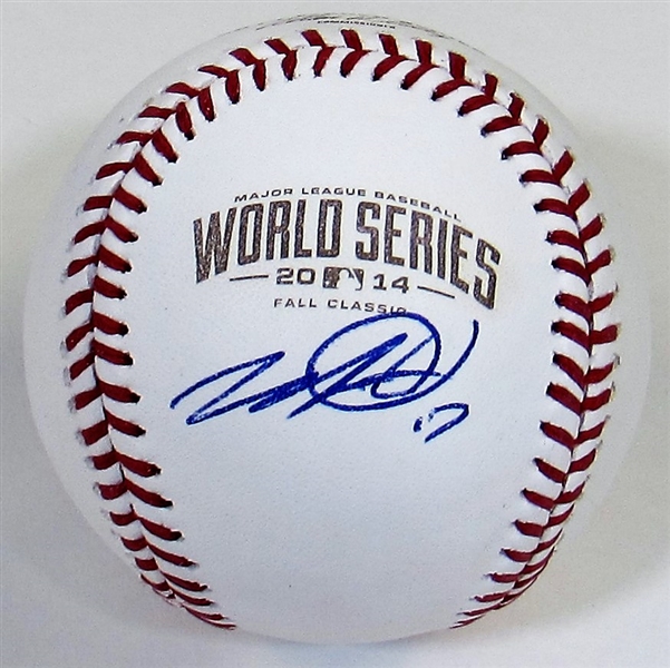 Wade Davis Signed 2014 WS Baseball - PSA