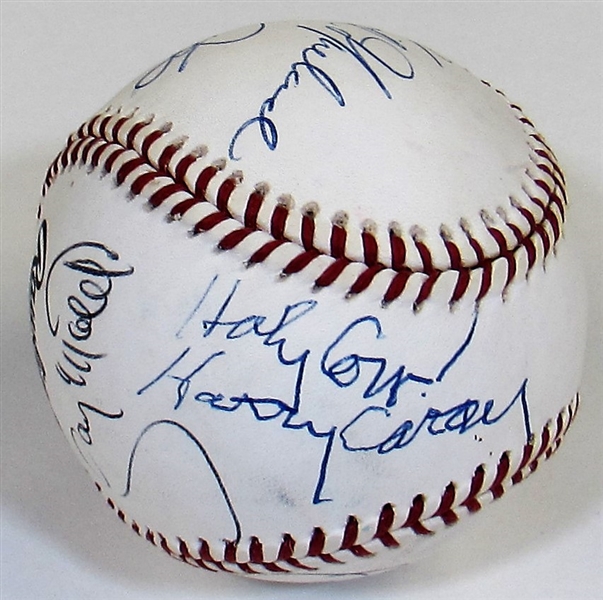 Chicago Cubs Legends Signed Baseball - Harry Caray, Sandberg, Sutcliffe, etc. 
