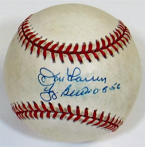 Don Larsen & Yogi Berra Signed Baseball 10-08-56 - PSA