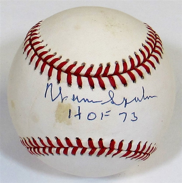 Warren Spahn Signed Baseball - JSA