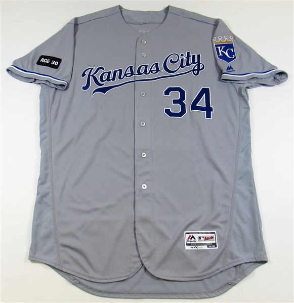 Trevor Cahill Game Used 2017 Kansas City Royals  Jersey W/ ACE 30 Patch