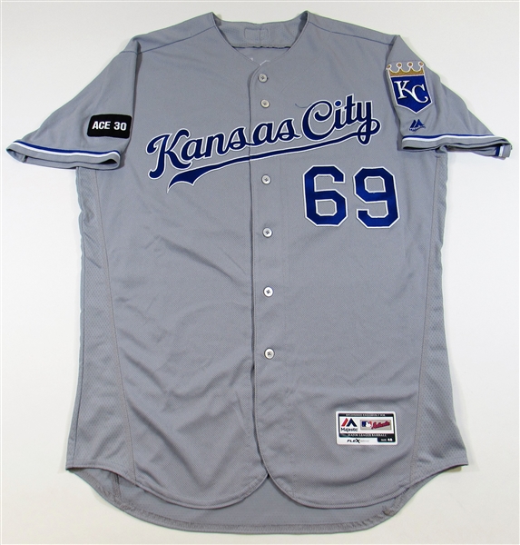 2017 Eric Skoglund Game Used Kansas City Royals Jersey W/ ACE 30 Patch