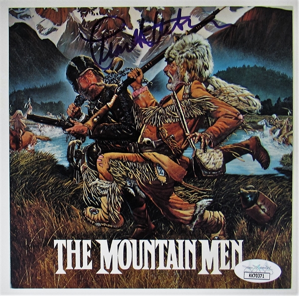 Charlton Heston Signed Studio Card - The Mountian Man - JSA