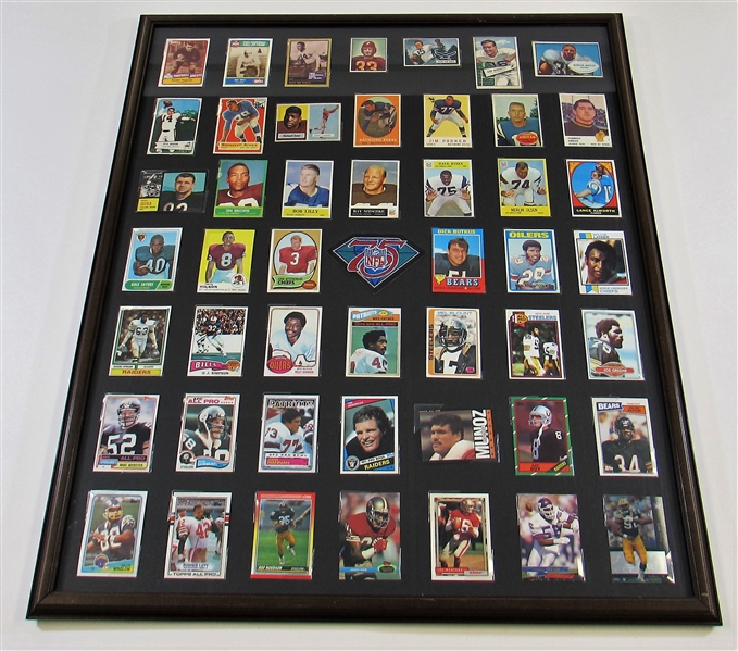 NFL 75th Anniversary Team Framed Football Cards
