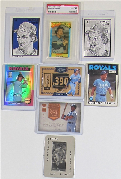 Lot of 8  George Brett Baseball Cards