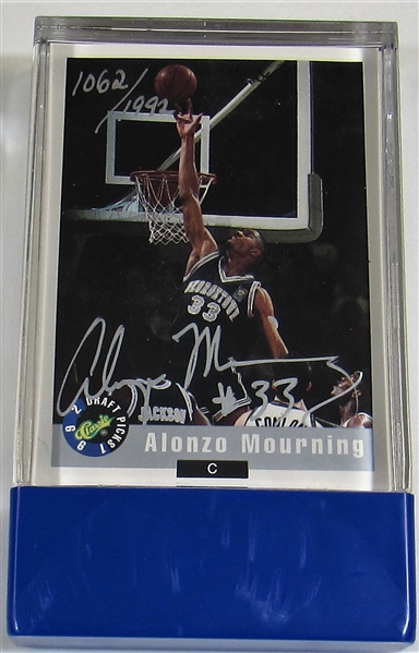 1992 Classic Alonzo Mourning Signed Card #1062/1992