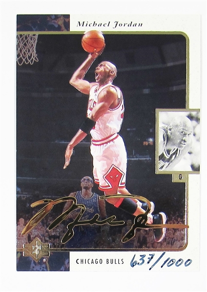 1995-96 SP Gold Signature Michael Jordan #637/1000