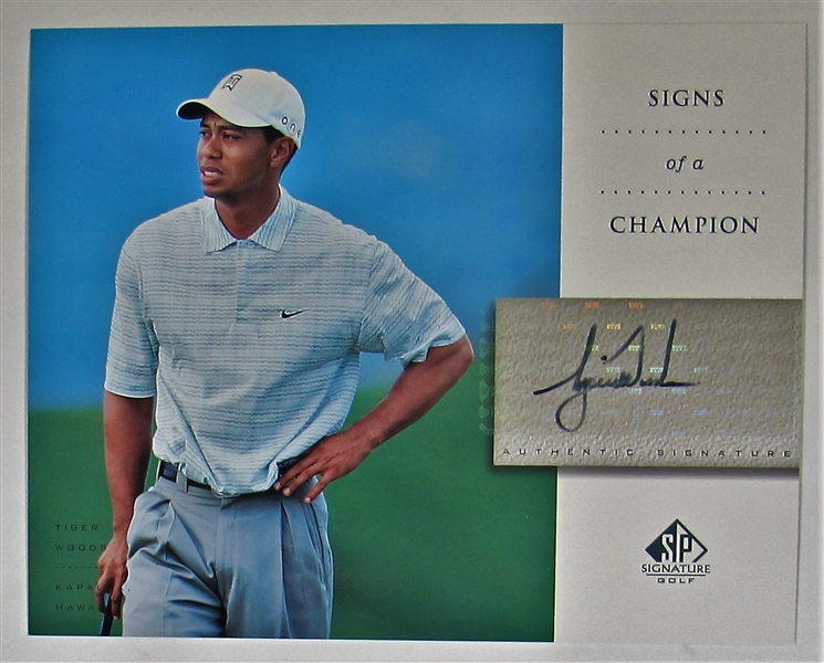 2004 SP Signature Golf Tiger Woods Sign Of A Champion Autograph